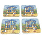 Emma Ball - "A Day at the Seaside" Coasters - Set of 4 - hanrattycraftsgifts.co.uk