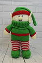 KNITTING PATTERN Festive Friends Elf Soft Toy From Knitting by Post - hanrattycraftsgifts.co.uk
