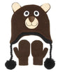 Nuzzles Hat and Mittens - Bear Large - hanrattycraftsgifts.co.uk
