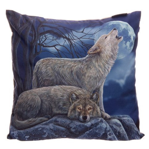 Lisa Parker Printed Cushion Cover - Howling Wolves - hanrattycraftsgifts.co.uk