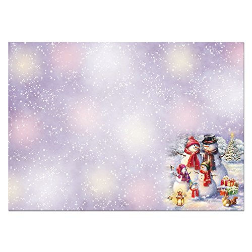 Luxury Topper Set: Frosty's Family - Adorable Scorable Snowman Christmas Card - hanrattycraftsgifts.co.uk