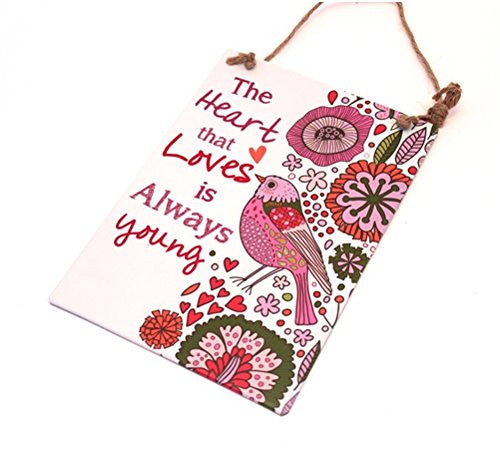 Peel & Sardine Large "The Heart..." Quotable Sign - hanrattycraftsgifts.co.uk