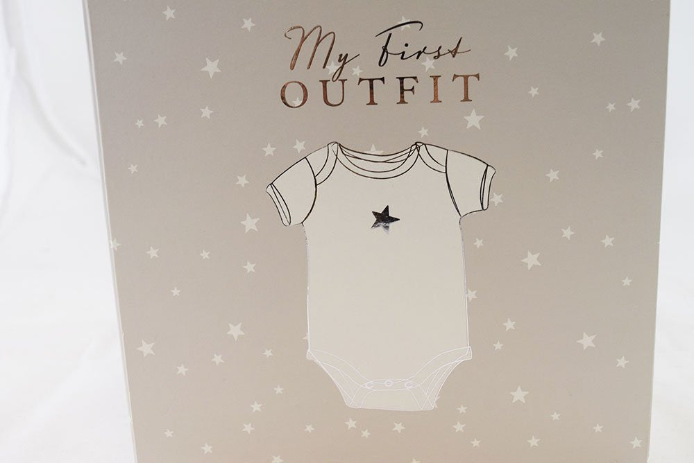My First Outfit Box New Baby Newborn Gift Present Boy Girl Cute Home Gift - hanrattycraftsgifts.co.uk