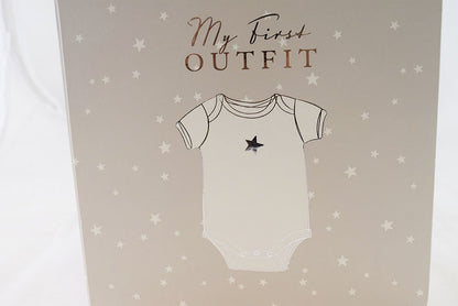 My First Outfit Box New Baby Newborn Gift Present Boy Girl Cute Home Gift - hanrattycraftsgifts.co.uk