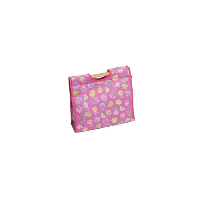 Hobby Gift HGSB/099 Playful Owls on Pink Craft/Sewing Storage Bag 11x32x28cm - hanrattycraftsgifts.co.uk