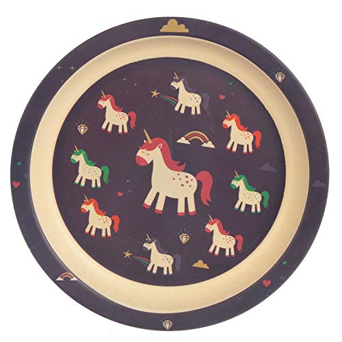 Puckator - Unicorn Eco-Friendly Biodegradable Bamboo Plate/Cutlery Set - hanrattycraftsgifts.co.uk