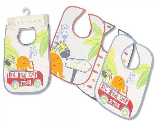 nursery time 3pack velcro large bibs - hanrattycraftsgifts.co.uk
