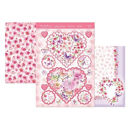 Butterfly Bouquet Topper Set - Fluttering Hearts - Hunkydory - hanrattycraftsgifts.co.uk