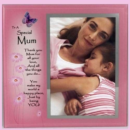 mum glass photo frame 4 x 6 - hanrattycraftsgifts.co.uk