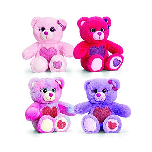glitter gem bear with heart 25cm one sent at random - hanrattycraftsgifts.co.uk