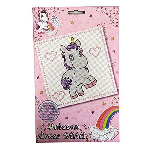 Magical Misty Unicorn - Cross Stitch Art and Craft Pack - hanrattycraftsgifts.co.uk