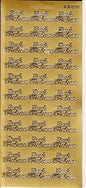 Peel Off's - Sentiments - Best Wishes - Small - Gold - hanrattycraftsgifts.co.uk