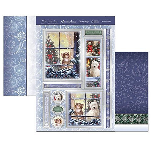 white christmas a snowy night  topper set - hanrattycraftsgifts.co.uk