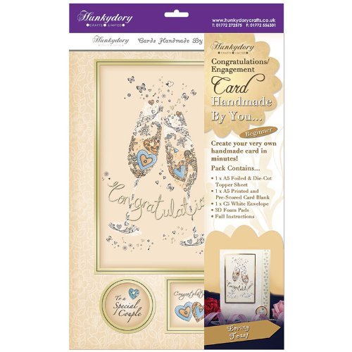 hunkydory handmade by you card kit loving toast congratulations/engagement - hanrattycraftsgifts.co.uk