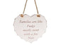 Famililes Are Like Fudge, Mostly Sweet With A Few Nuts Decorative Heart Plaque - hanrattycraftsgifts.co.uk