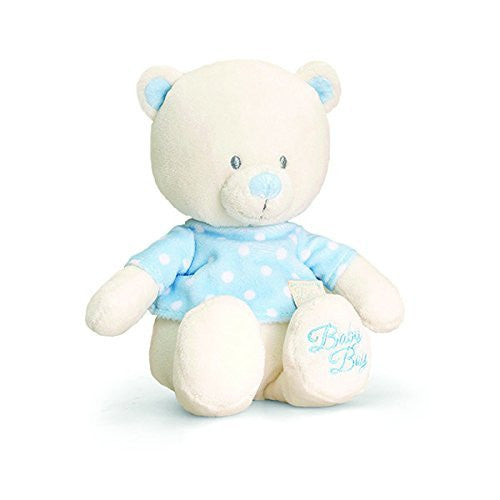 keel 17cm baby bear in tee shirt blue - hanrattycraftsgifts.co.uk