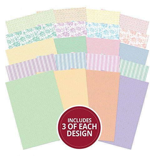 gorgeous ginghams & pretty pastels card block 60sheets - hanrattycraftsgifts.co.uk