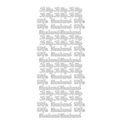 Peel Off Stickers To My Husband & Wife - per 3 sheets - hanrattycraftsgifts.co.uk
