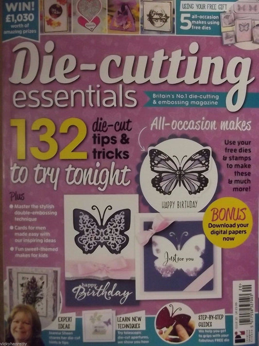 Die Cutting Essentials Magazine Issue 20 with Free Butterfly Wishes Die & Stamp - hanrattycraftsgifts.co.uk