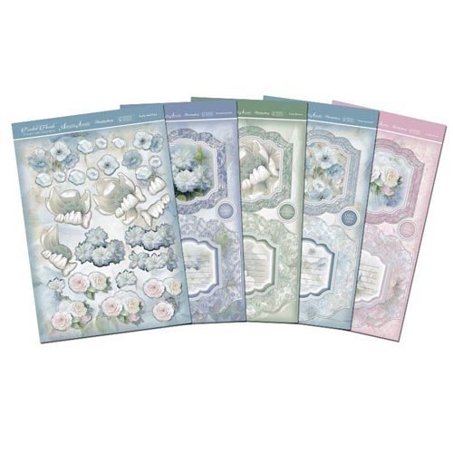 Frosted Florals Premium Card Kit-Ribbon Edge Diarama - hanrattycraftsgifts.co.uk