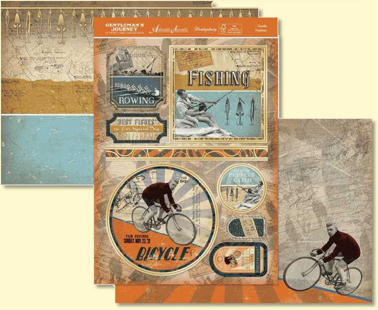 Gentleman'S Journey-Set A4 Gentle Pastimes  topper set - hanrattycraftsgifts.co.uk