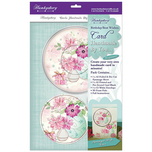 hunkydory handmade by you card kit arranged with love birthday/bestwishes - hanrattycraftsgifts.co.uk