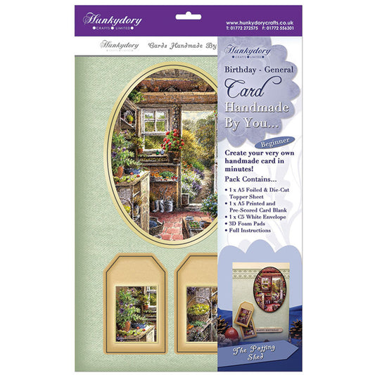 hunkydory handmade by you card kit the potting shed birthday-general - hanrattycraftsgifts.co.uk