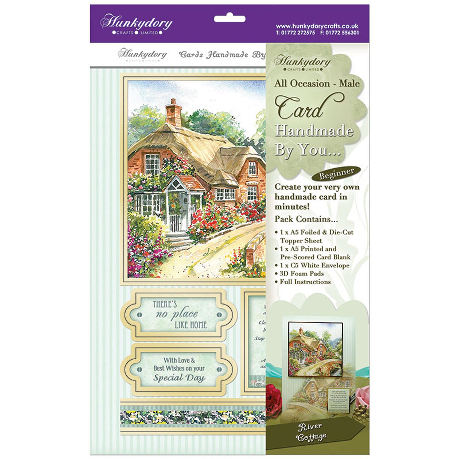 hunkydory handmade by you card kit river cottage all occasion-male - hanrattycraftsgifts.co.uk