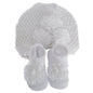 Nursery Time Baby Girls Hat And Booties Gift Set pair - hanrattycraftsgifts.co.uk
