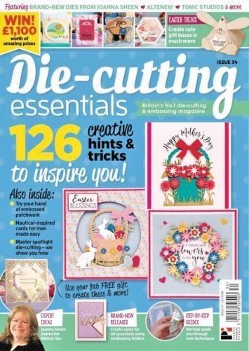 Die Cutting Essentials Magazine Issue 34 -with Basket of Blossoms Easter Die Set - hanrattycraftsgifts.co.uk