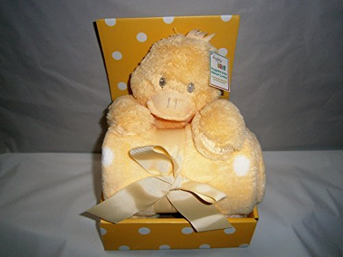 Plush Huggable Animal & Plush Blanket Combo Gift set (Duck) - hanrattycraftsgifts.co.uk