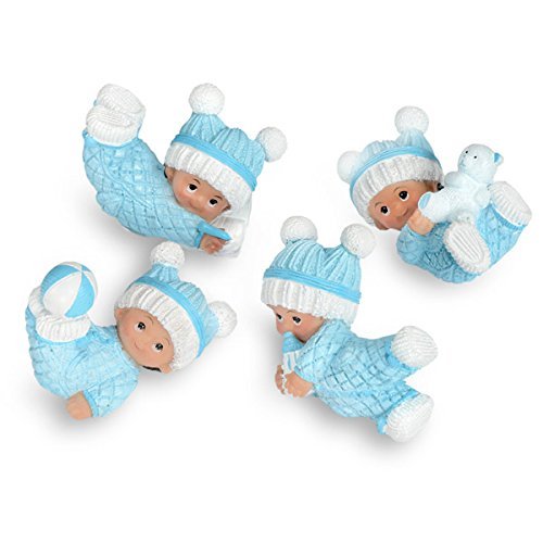 Club Green Resin Playful Baby, Blue, 71 x 37 x 43 cm - hanrattycraftsgifts.co.uk