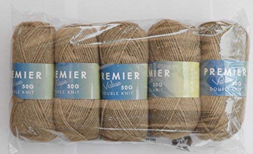 Lot de 5 balles de premier Value DK 50 g TAUPE 2947 - hanrattycraftsgifts.co.uk