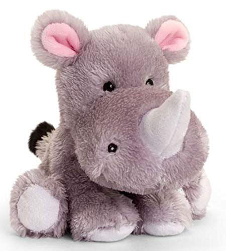 Keel Toys Pippins 14cm ricky the rhinoceros - hanrattycraftsgifts.co.uk