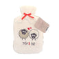 Hot Water Bottle with Removable Soft Warm Plush Sherpa Fleece Cover Natural Rubber Large 2L - Me & Ewe - hanrattycraftsgifts.co.uk