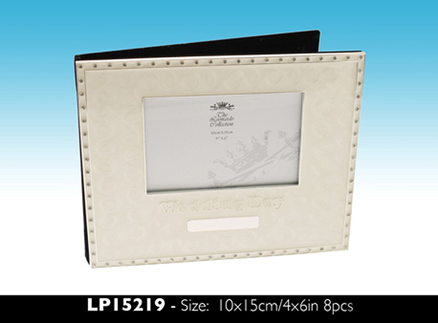 Ivory & Crystal Wedding Day Guest Book with 6" x 4" Photo Frame & Plaque - hanrattycraftsgifts.co.uk
