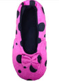 Ladies Tootsies Ballerina Slippers SK818 Pink Spot - hanrattycraftsgifts.co.uk