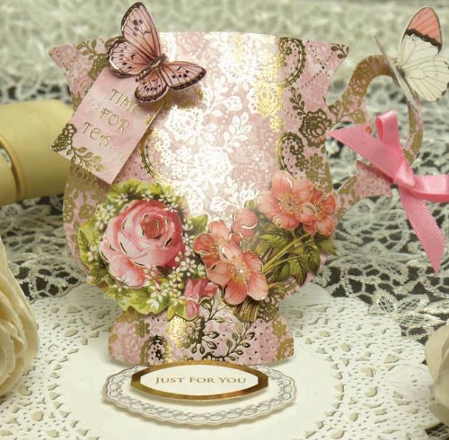 hunkydory adorable scorable timeless elegance tea cup easel cards - hanrattycraftsgifts.co.uk
