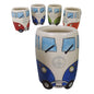VW Camper Van Ceramic Utensils Jar (Blue) - hanrattycraftsgifts.co.uk
