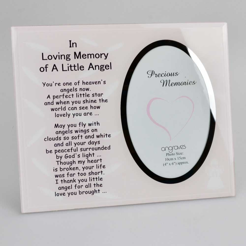 In Loving Memory of a Little Angel Girl Photo Frame - hanrattycraftsgifts.co.uk