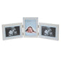 baby scan hinged triple photo frame boy - hanrattycraftsgifts.co.uk