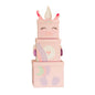 Luck and Luck Stackable Unicorn Gift Boxes, Girls Nested Box, Unicorn Gift Box, 3 Tier Nest Stacking Box - 3 Pack