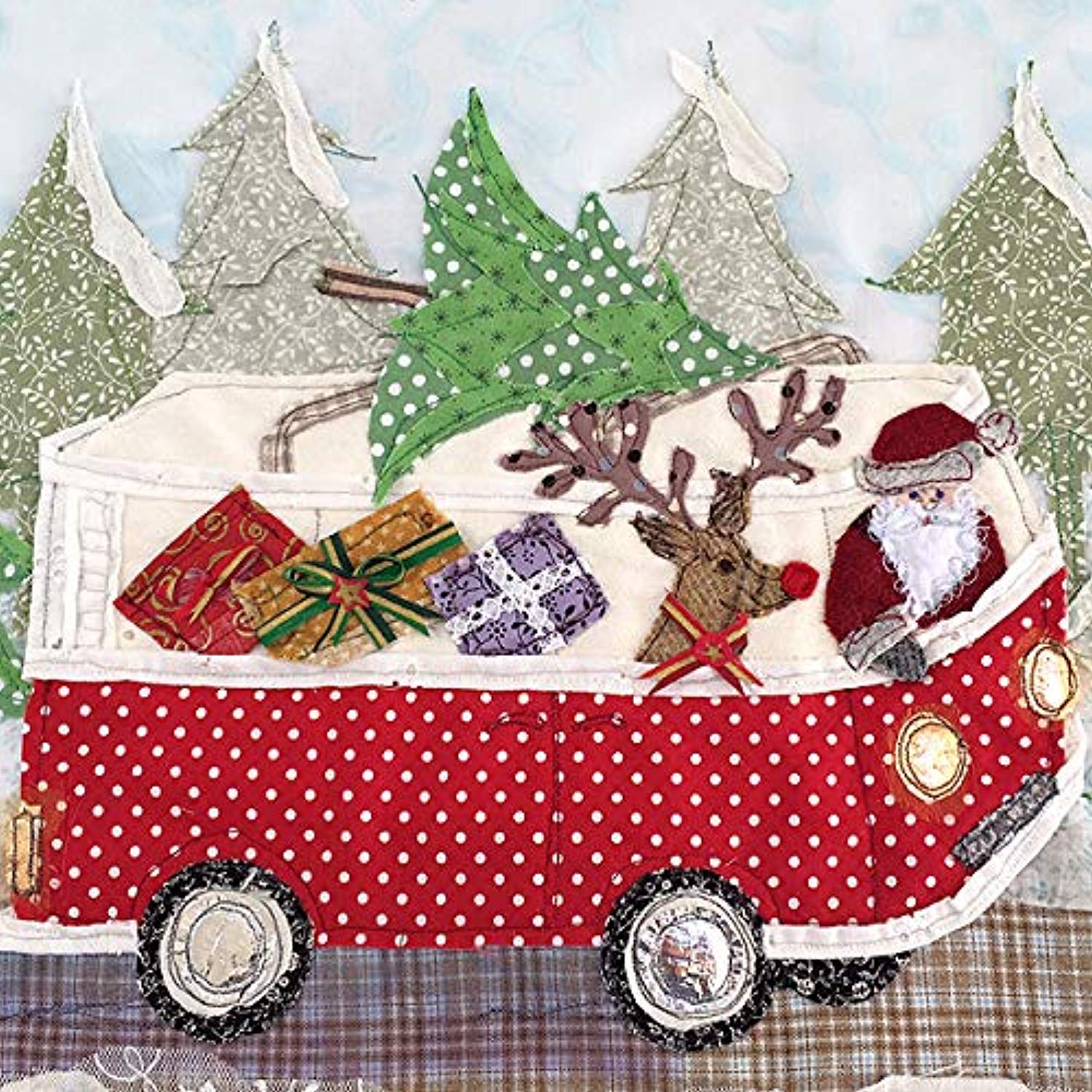 Abigail Mill Santa Square Tray - hanrattycraftsgifts.co.uk