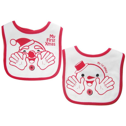 Cute 'My 1st Xmas' Velcro Bib (Santa) - hanrattycraftsgifts.co.uk
