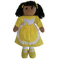 Rag Doll - Yellow Polka Dot Dress - Handmade - Large 40cms - Powell Craft - hanrattycraftsgifts.co.uk