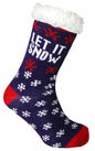 Ladies Heat Machine Soft Sherpa Fleece Lined Christmas Slipper Socks - hanrattycraftsgifts.co.uk