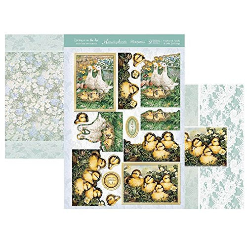hunkydoryspring is in air designer decoupage set feathered family & little ducklings - hanrattycraftsgifts.co.uk