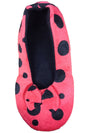 Ladies Tootsies Ballerina Slippers SK818 Red Spot - hanrattycraftsgifts.co.uk