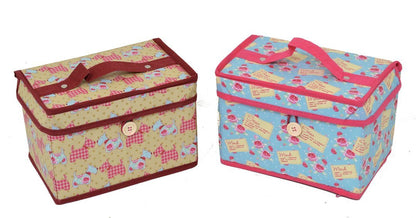Country Club Sewing and Craft Carry Case / Chest (21 x 14 x 14 cm) Scottie Dogs - hanrattycraftsgifts.co.uk