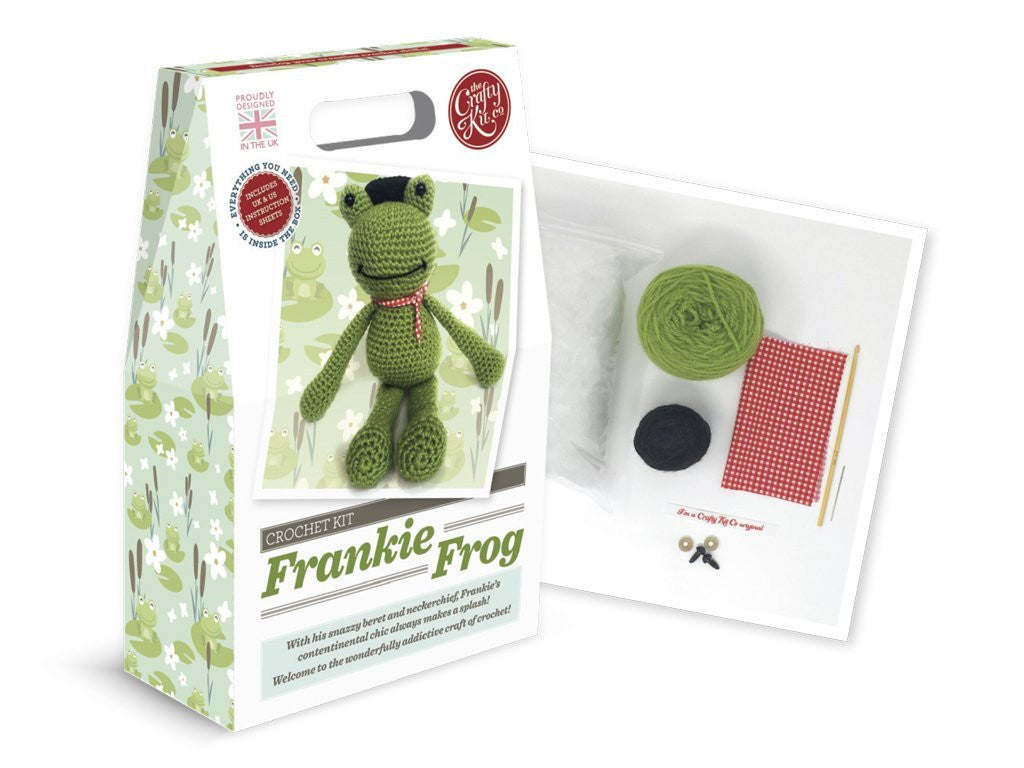 Crochet Kit-Frankie Frog - hanrattycraftsgifts.co.uk